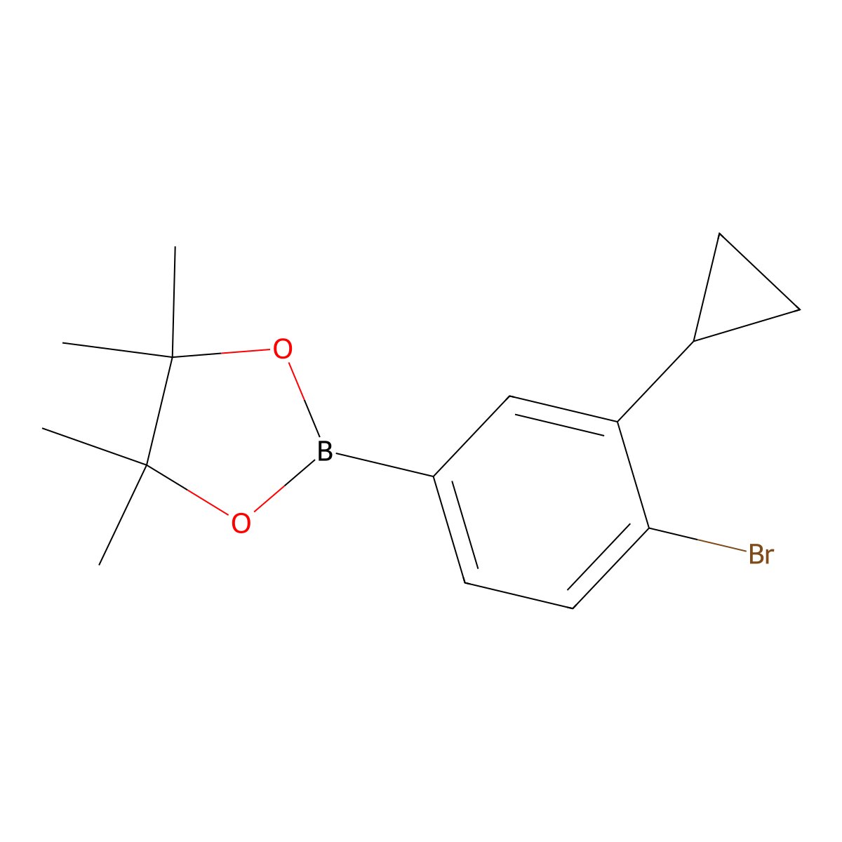 2-(4-Bromo-3-cyclopropylphenyl)-4,4,5,5-tetramethyl-1,3,2-dioxaborolane molecular structure, CAS 1402227-99-9