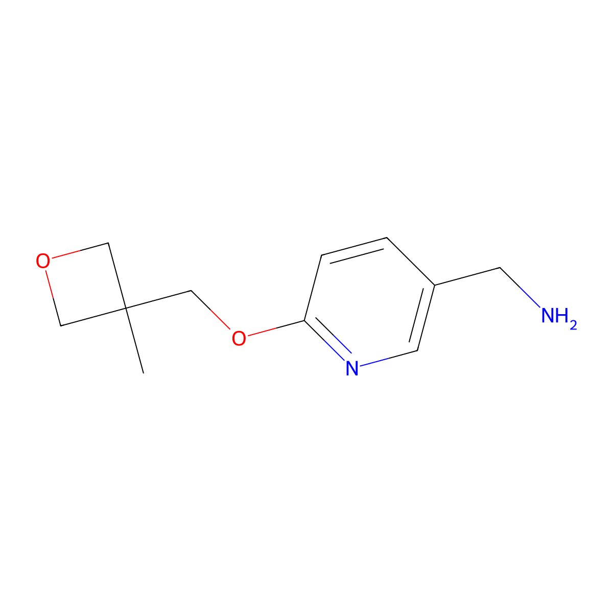 (6-((3-Methyloxetan-3-yl)methoxy)pyridin-3-yl)methanamine molecular structure, CAS 1402232-46-5