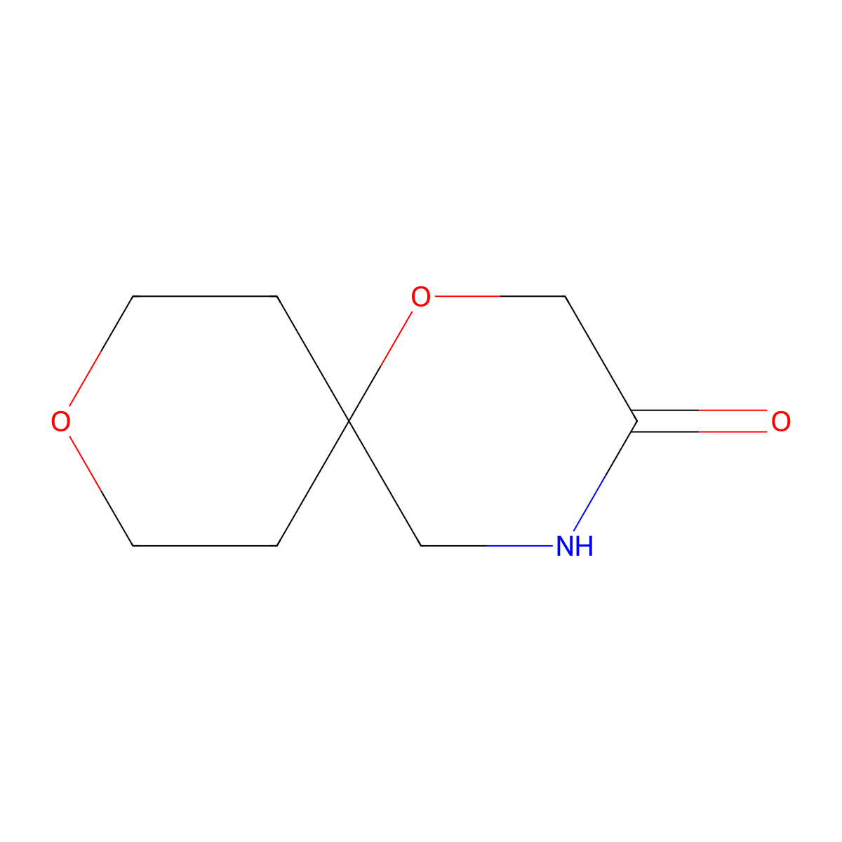 1,9-Dioxa-4-azaspiro(5.5)undecan-3-one molecular structure, CAS 1402232-58-9