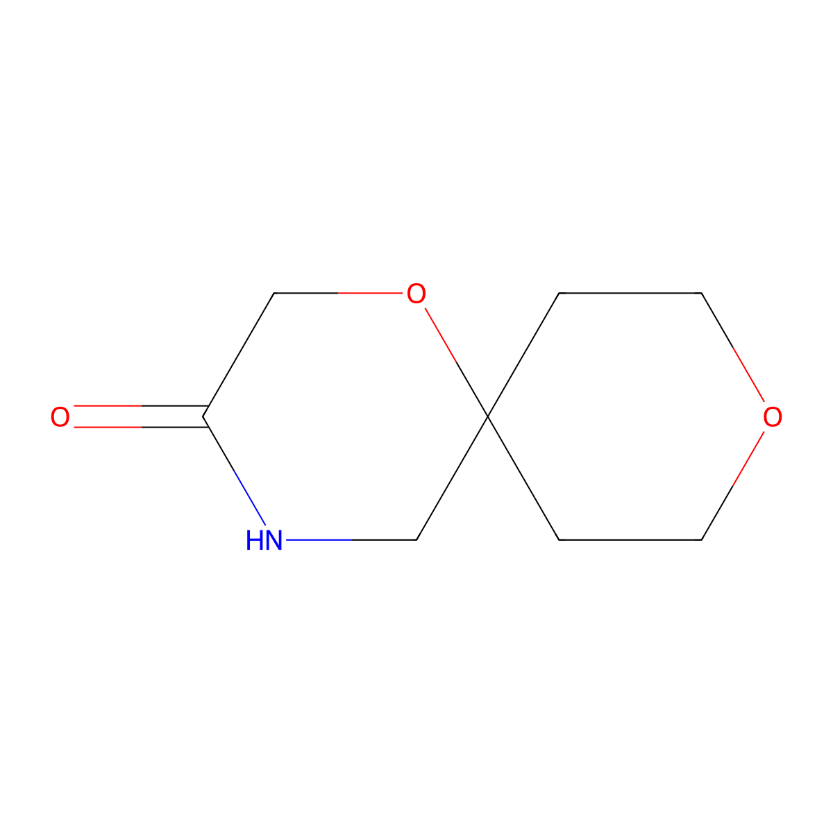 1,9-Dioxa-4-azaspiro(5.5)undecan-3-one molecular structure, CAS 1402232-58-9