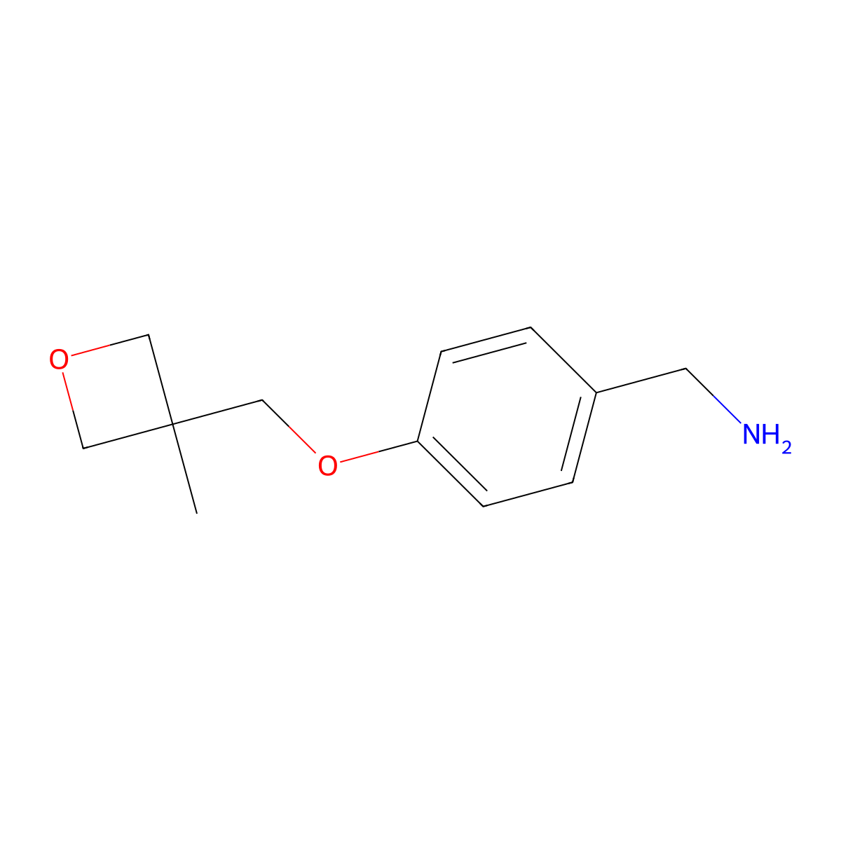 (4-((3-Methyloxetan-3-yl)methoxy)phenyl)methanamine molecular structure, CAS 1402232-61-4