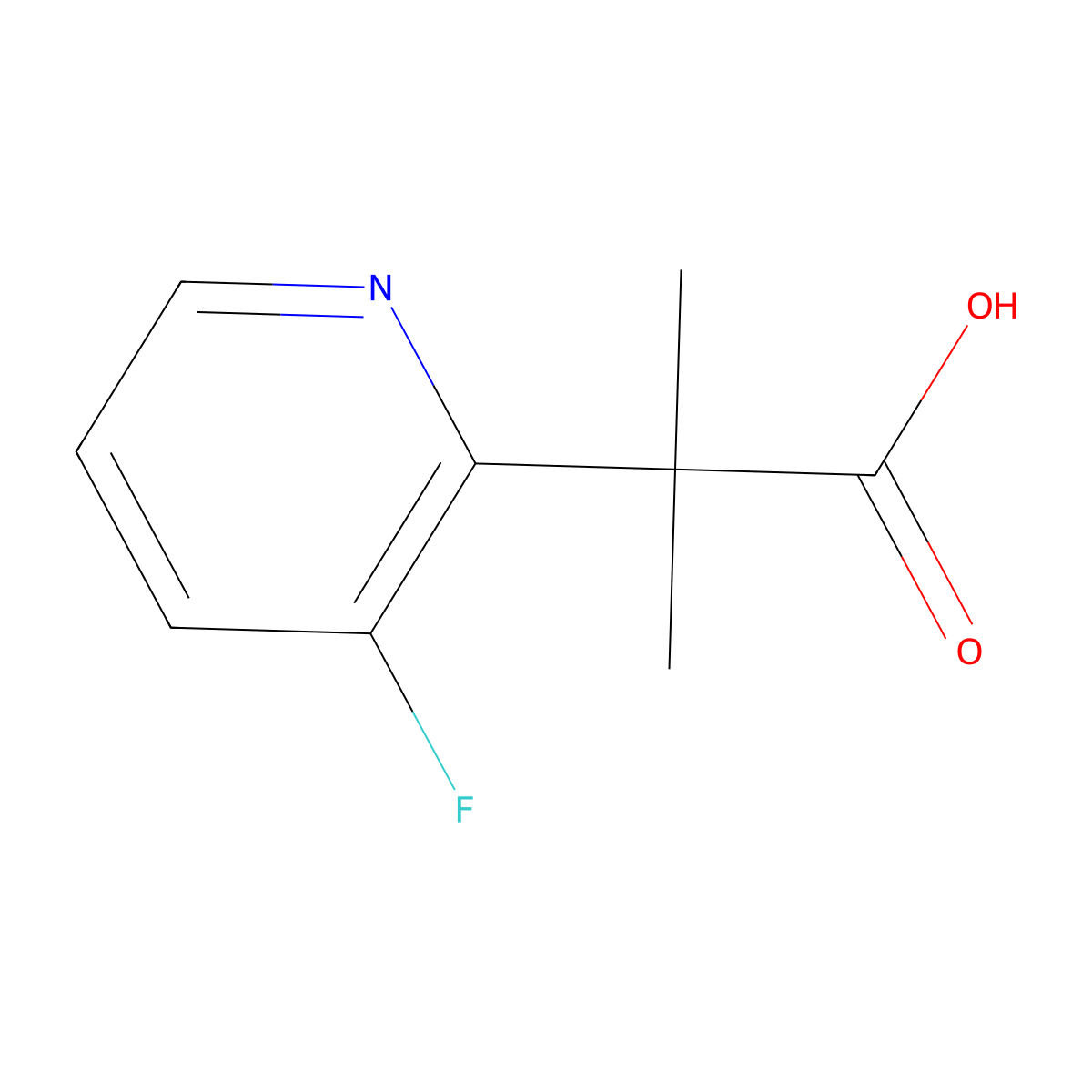 2-(3-Fluoropyridin-2-yl)-2-methylpropanoic acid molecular structure, CAS 1402232-68-1