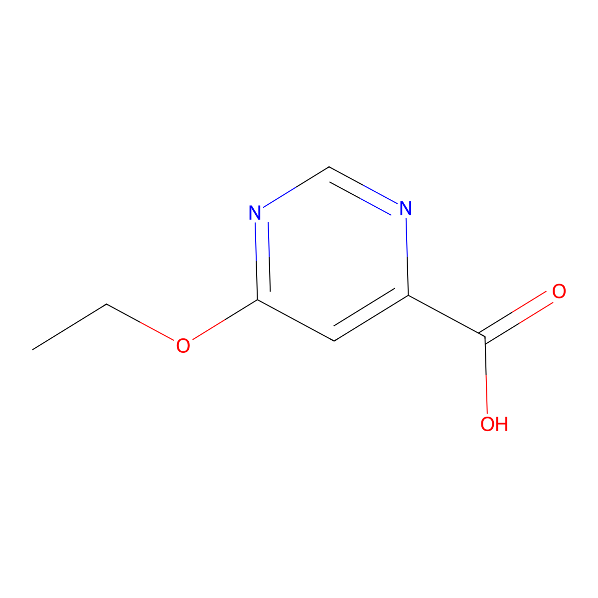6-Ethoxypyrimidine-4-carboxylic acid molecular structure, CAS 1402232-69-2