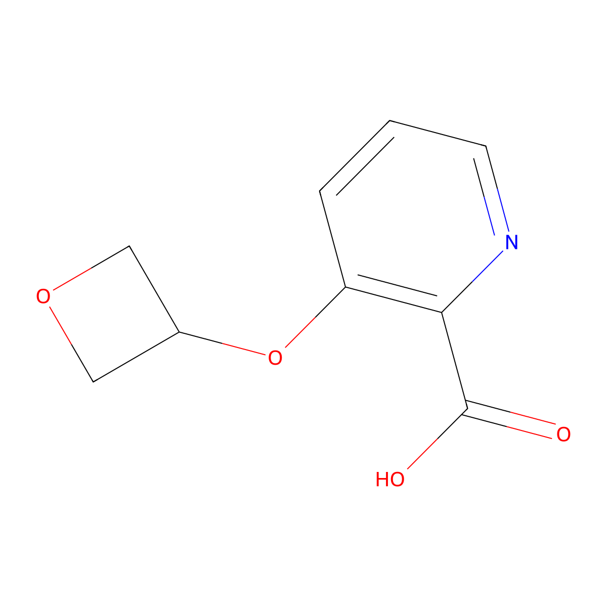 3-(Oxetan-3-yloxy)picolinic acid molecular structure, CAS 1402232-70-5
