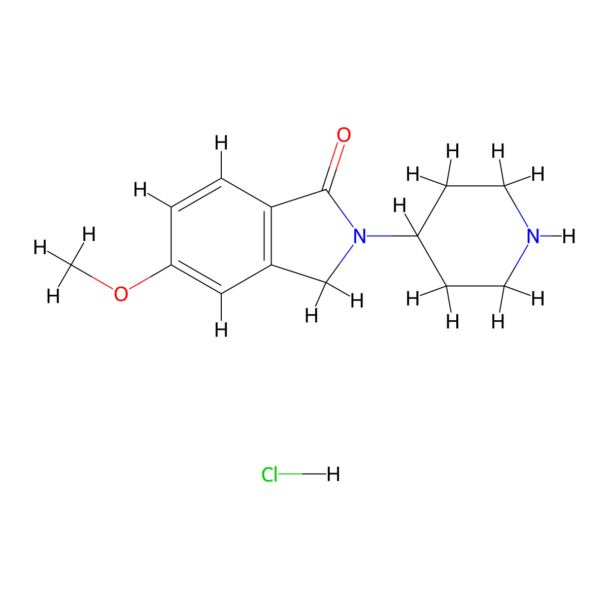 5-Methoxy-2-(piperidin-4-yl)-2,3-dihydro-1H-isoindol-1-one hydrochloride molecular structure, CAS 1402232-76-1