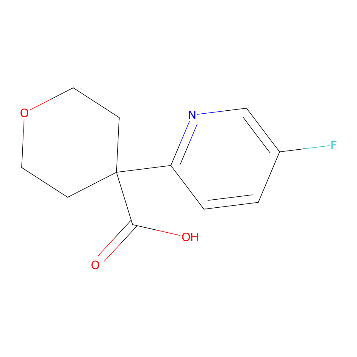 4-(5-Fluoropyridin-2-yl)oxane-4-carboxylic acid molecular structure, CAS 1402232-77-2