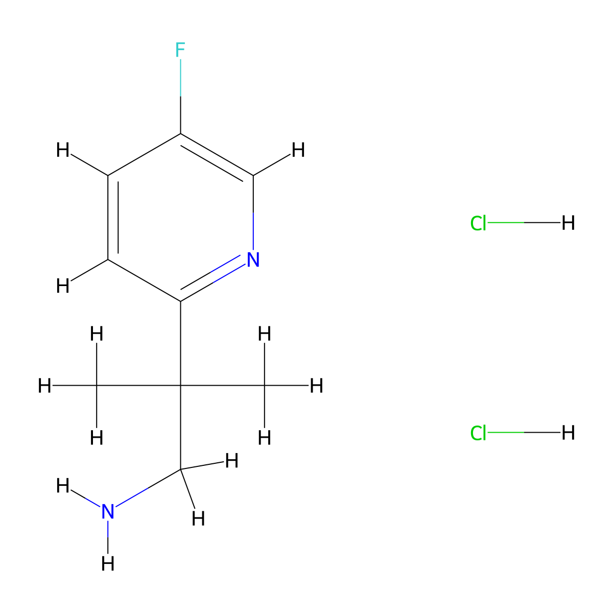 2-(5-Fluoropyridin-2-yl)-2-methylpropan-1-amine dihydrochloride molecular structure, CAS 1402232-80-7