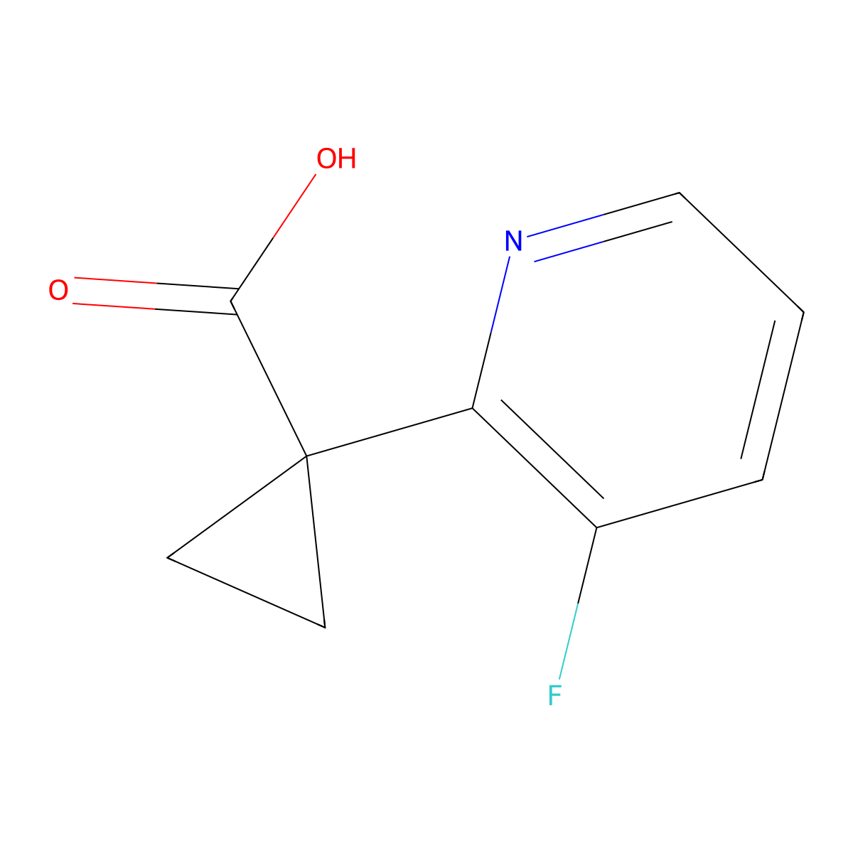 1-(3-Fluoropyridin-2-yl)cyclopropane-1-carboxylic acid molecular structure, CAS 1402232-85-2
