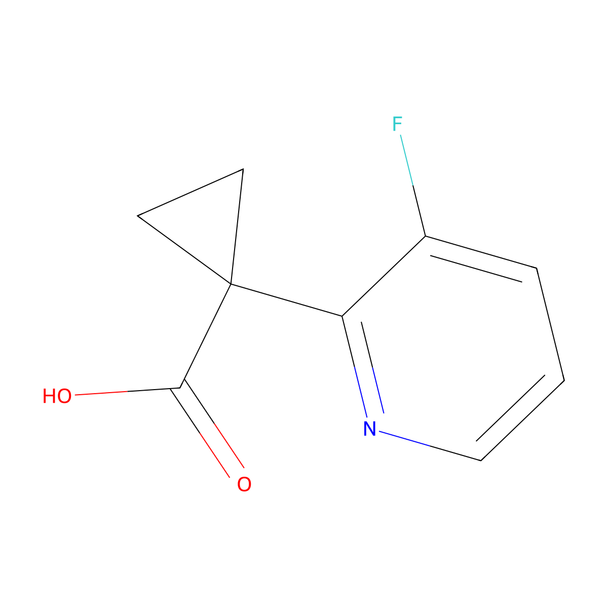 1-(3-Fluoropyridin-2-yl)cyclopropane-1-carboxylic acid molecular structure, CAS 1402232-85-2