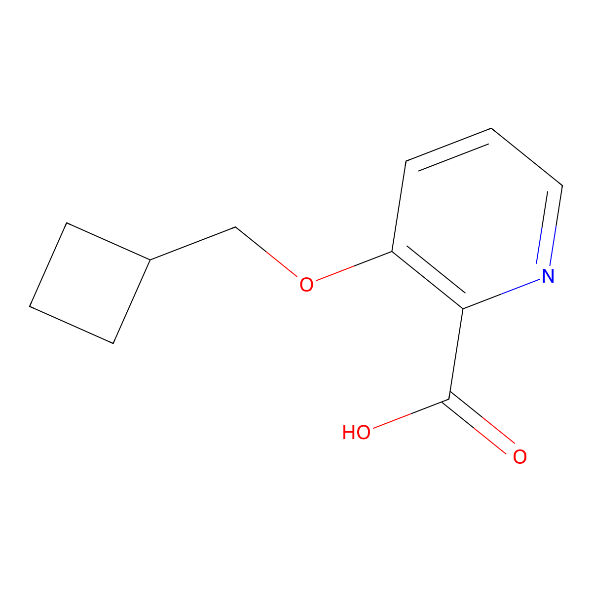 3-(Cyclobutylmethoxy)pyridine-2-carboxylic acid molecular structure, CAS 1402232-97-6