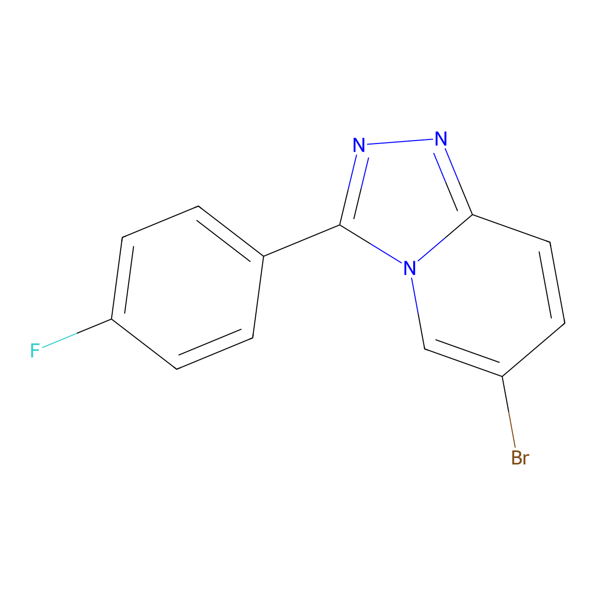 6-Bromo-3-(4-fluorophenyl)-[1,2,4]triazolo[4,3-a]pyridine molecular structure, CAS 1402232-98-7