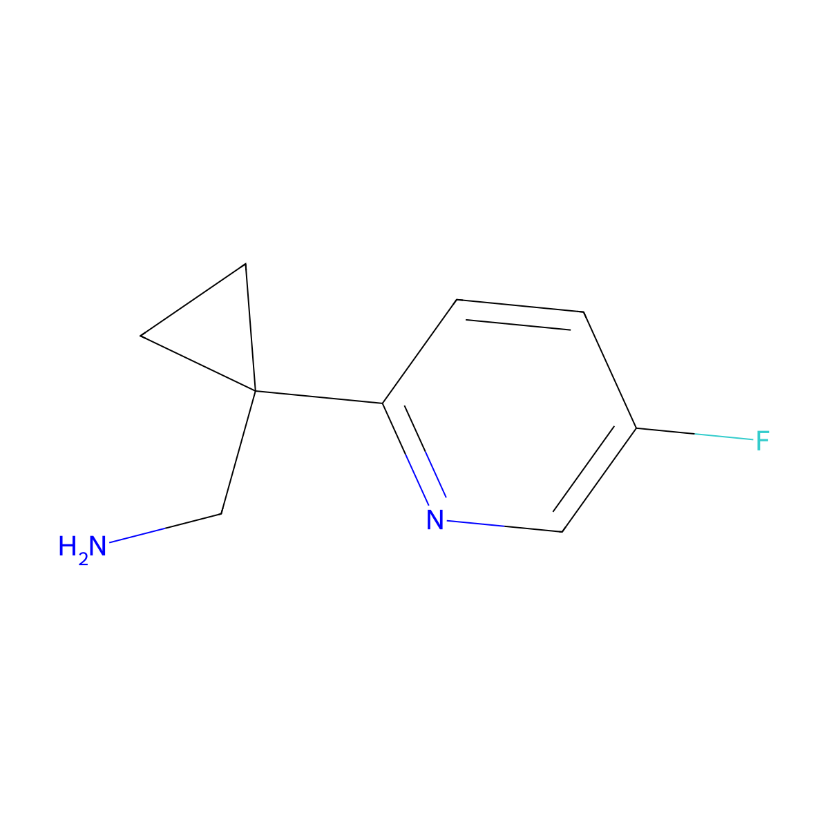 [1-(5-Fluoropyridin-2-yl)cyclopropyl]methanamine molecular structure, CAS 1402233-01-5
