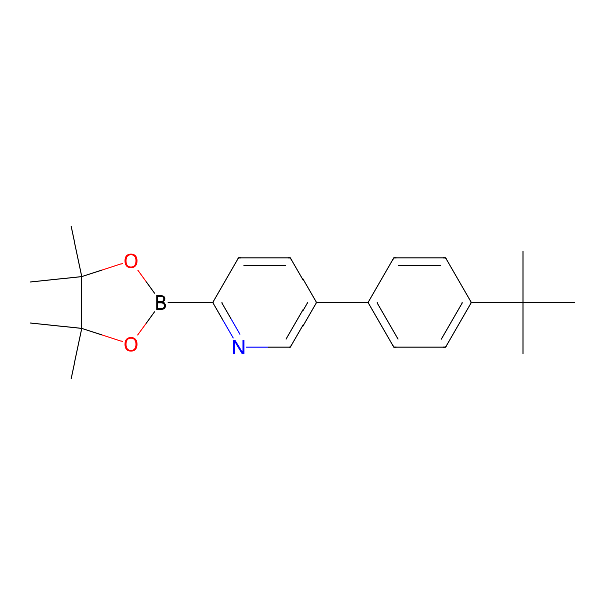 5-(4-tert-Butylphenyl)pyridine-2-boronic acid pinacol ester molecular structure, CAS 1402233-38-8