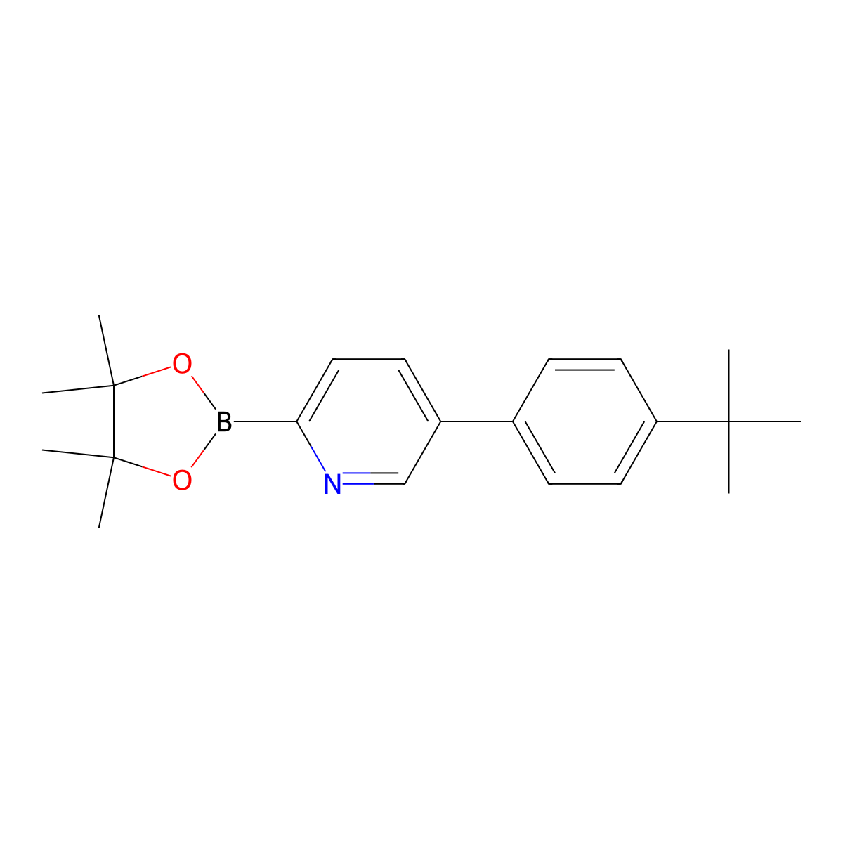5-(4-tert-Butylphenyl)pyridine-2-boronic acid pinacol ester molecular structure, CAS 1402233-38-8