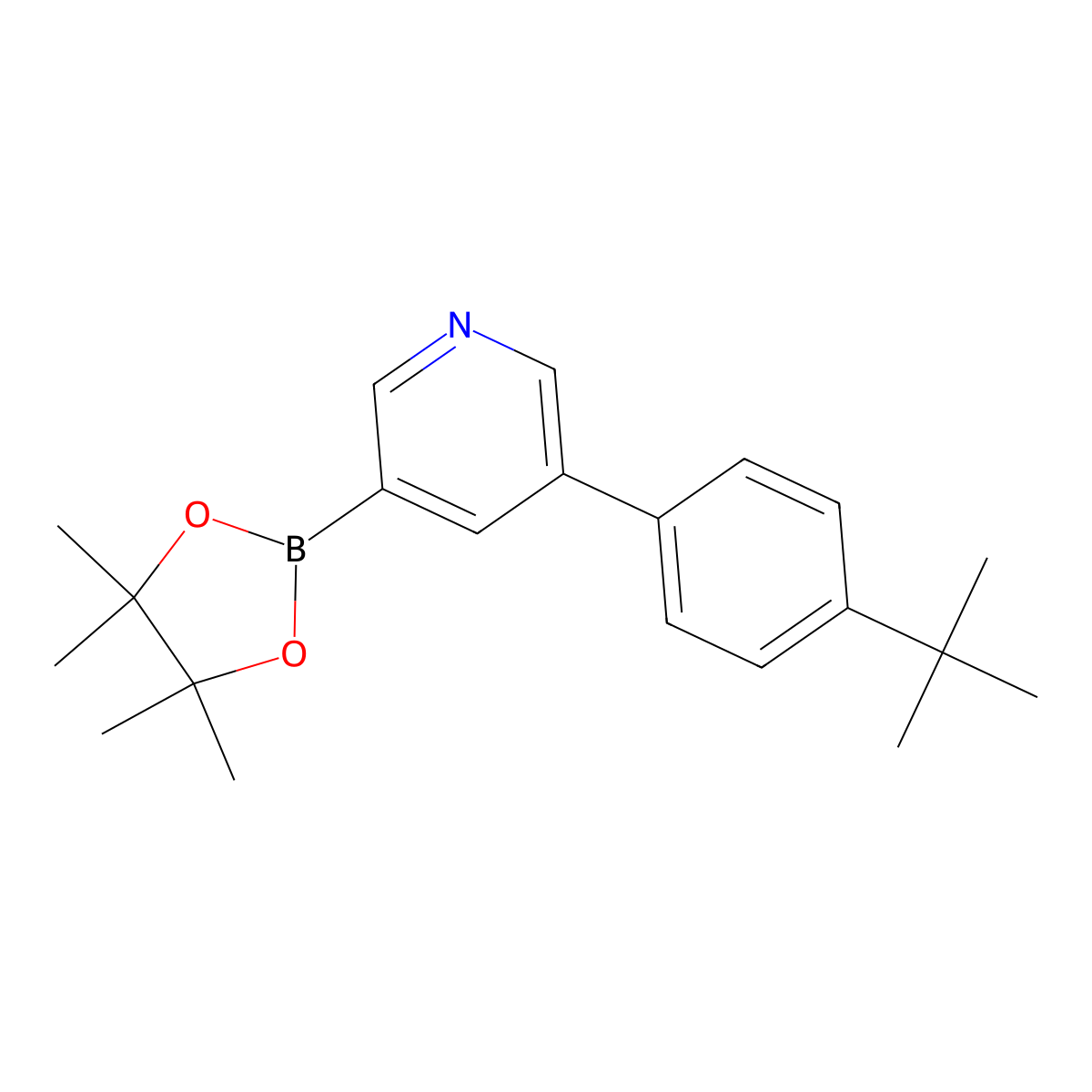 5-(4-tert-Butylphenyl)pyridine-3-boronic acid pinacol ester molecular structure, CAS 1402233-39-9
