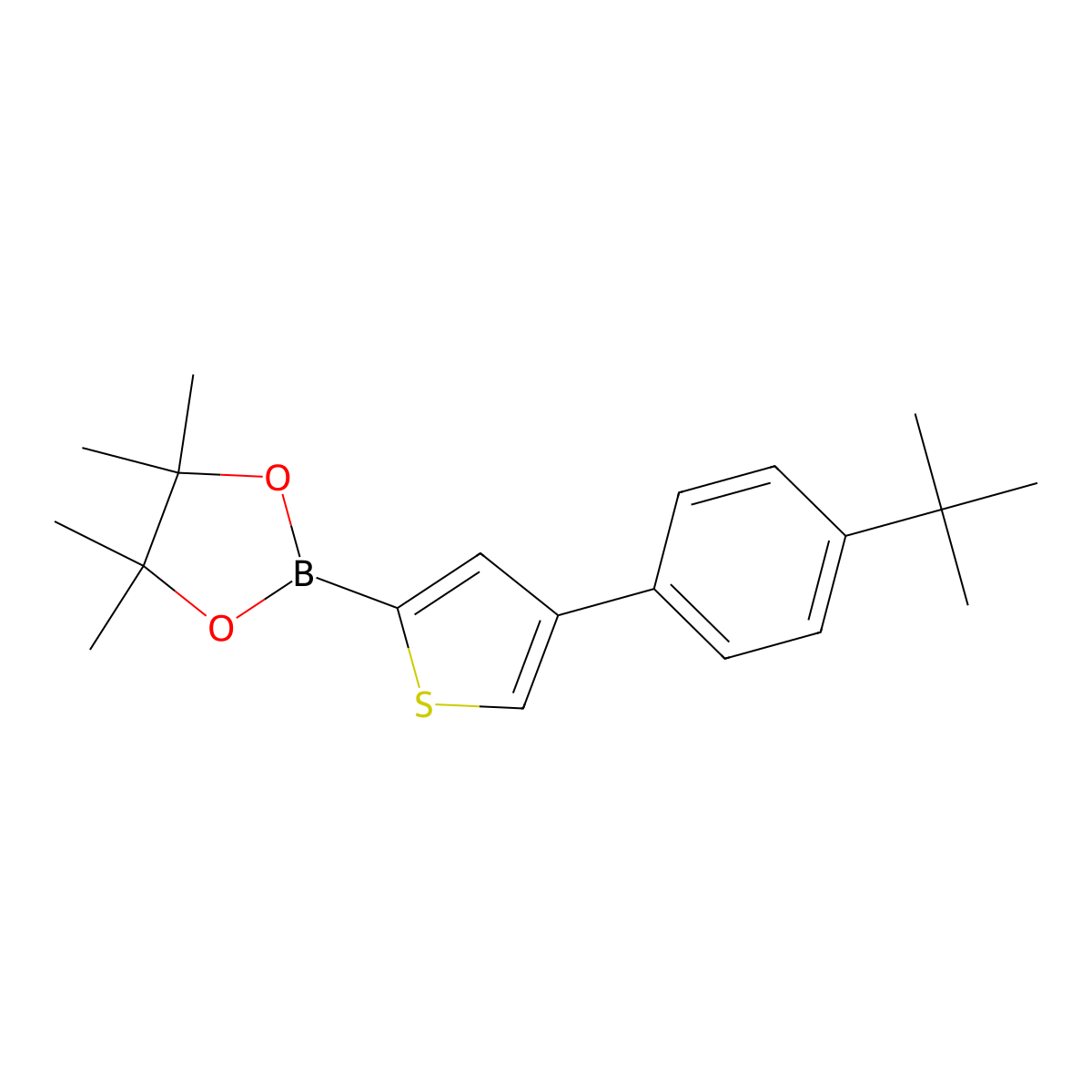 4-(4-tert-Butylphenyl)thiophene-2-boronic acid pinacol ester molecular structure, CAS 1402233-54-8