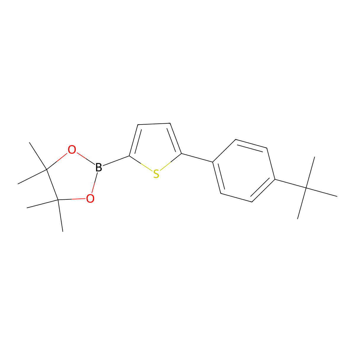 5-(4-tert-Butylphenyl)thiophene-2-boronic acid pinacol ester molecular structure, CAS 1402233-55-9