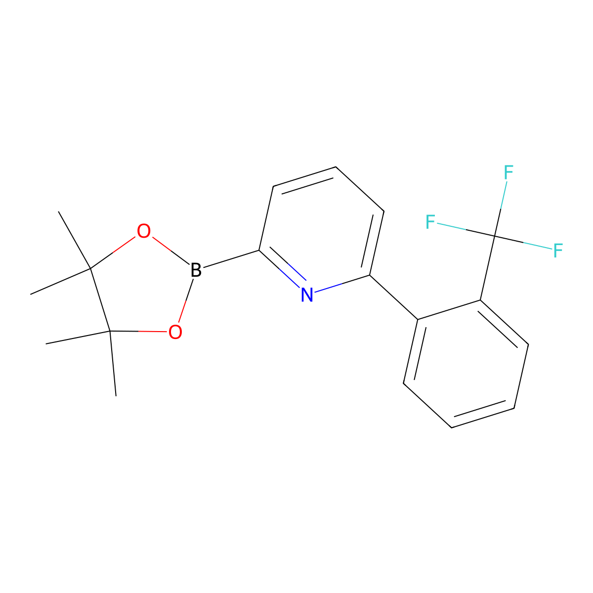 6-(2-Trfluoromethylphenyl)pyridine-2-boronic acid pinacol ester molecular structure, CAS 1402233-64-0