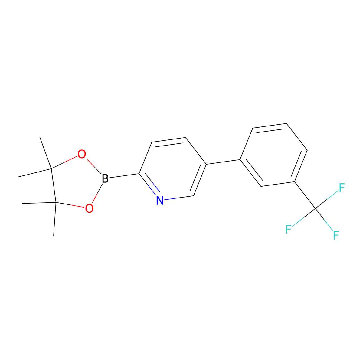 5-(3-Trfluoromethylphenyl)pyridine-2-boronic acid pinacol ester molecular structure, CAS 1402233-66-2