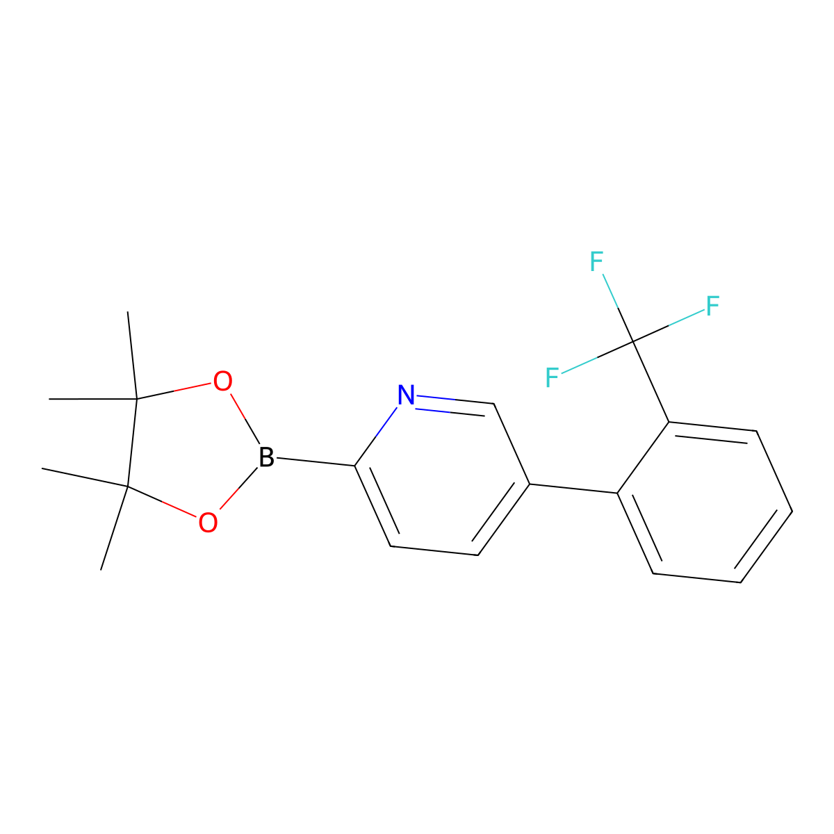 5-(2-Trfluoromethylphenyl)pyridine-2-boronic acid pinacol ester molecular structure, CAS 1402233-67-3