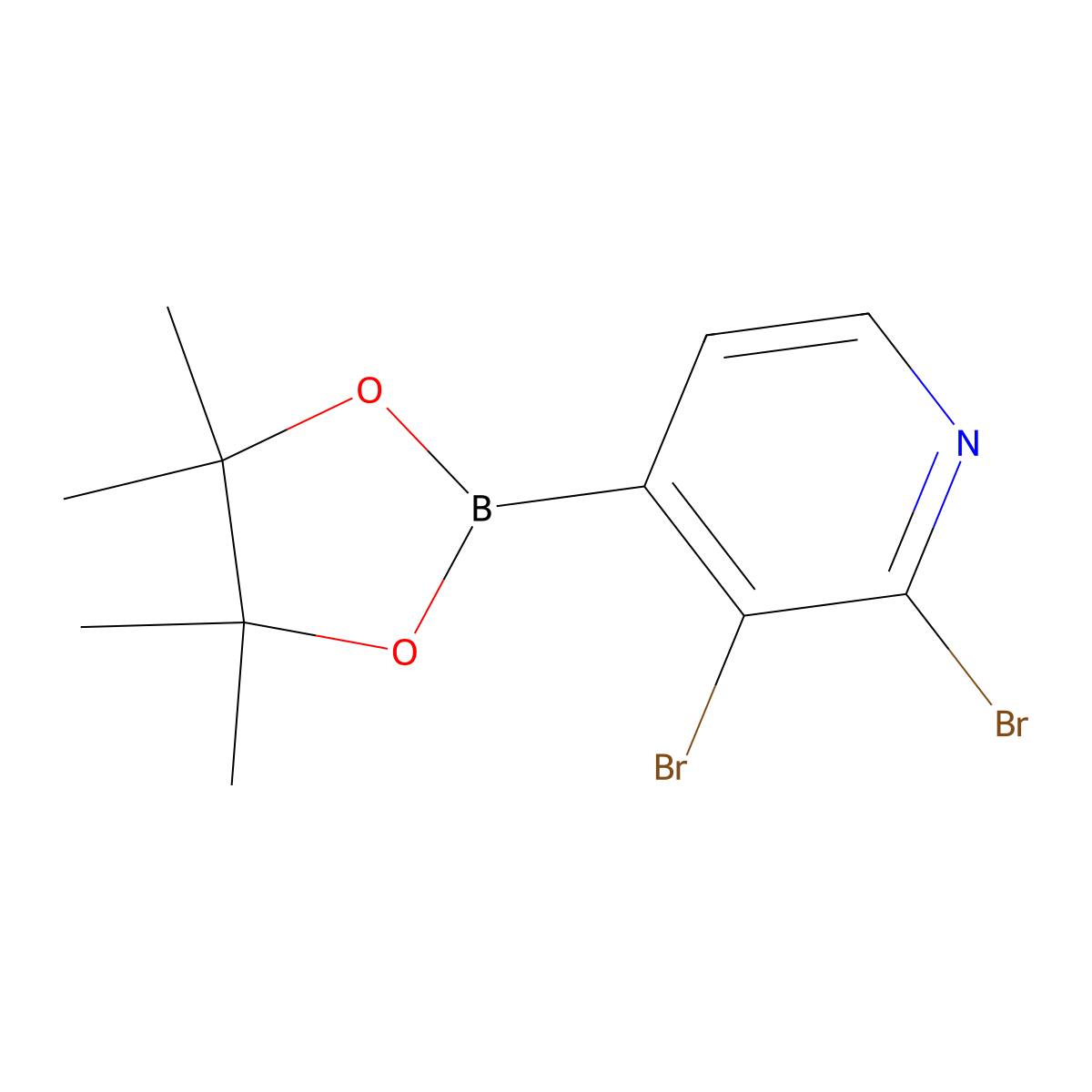 2,3-Dibromopyridine-4-boronic acid pinacol ester molecular structure, CAS 1402237-95-9