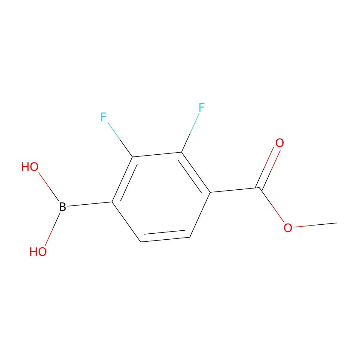 2,3-Difluoro-4-(methoxycarbonyl)phenylboronic acid molecular structure, CAS 1402238-29-2