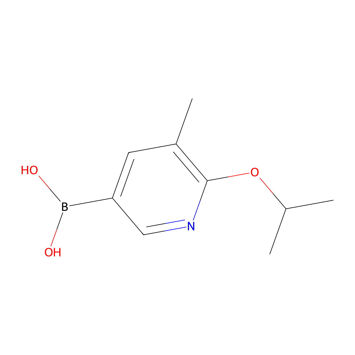 (6-Isopropoxy-5-methylpyridin-3-yl)boronic acid molecular structure, CAS 1402238-33-8
