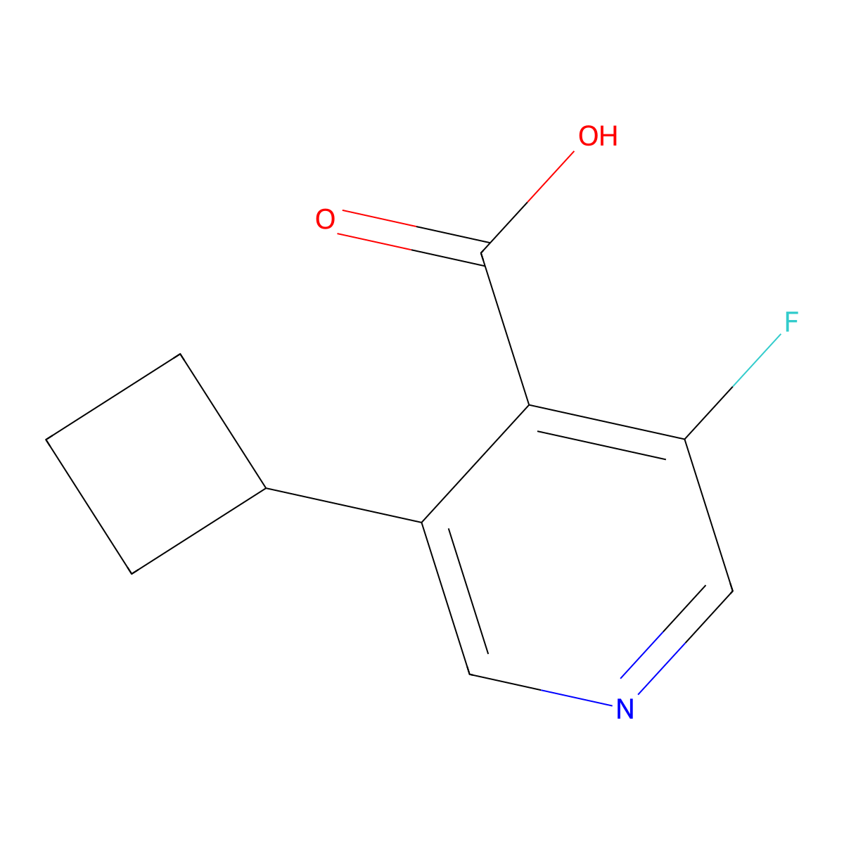 3-Cyclobutyl-5-fluoroisonicotinic acid molecular structure, CAS 1402240-15-6