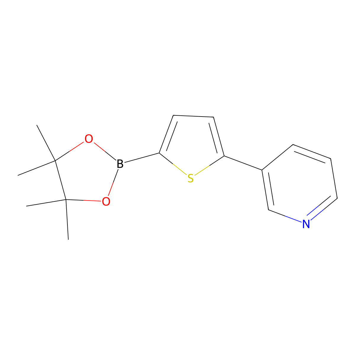 5-(3-Pyridyl)thiophene-2-boronic acid pinacol ester molecular structure, CAS 1402240-69-0