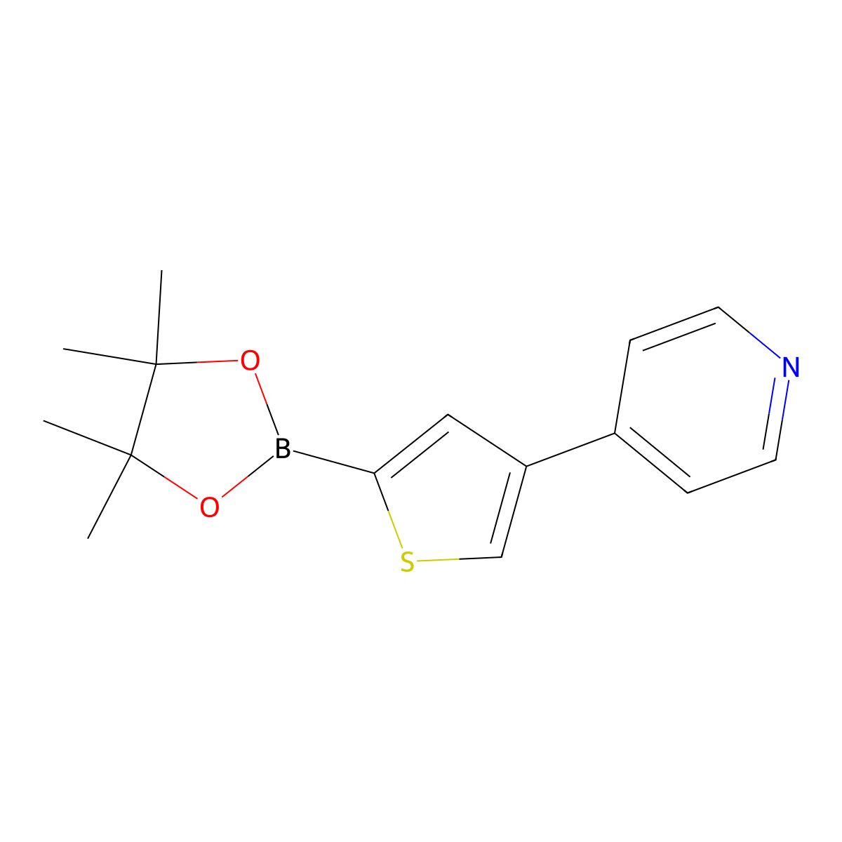 4-(4-Pyridyl)thiophene-2-boronic Acid Pinacol Ester molecular structure, CAS 1402240-72-5