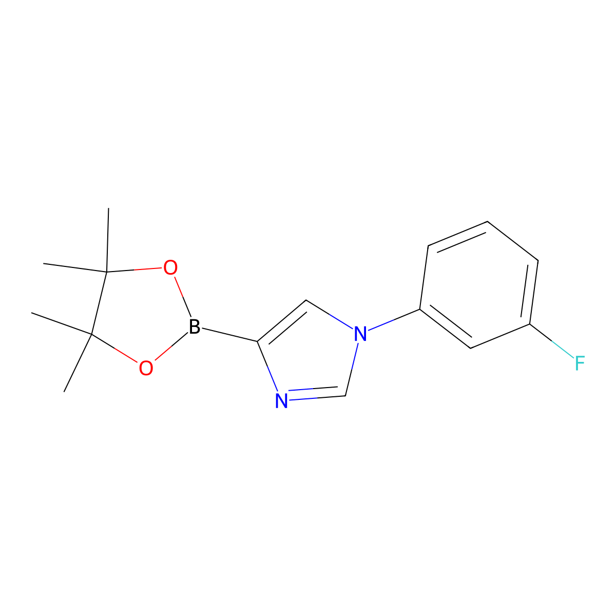 1-(3-Fluorophenyl)-1H-imidazole-4-boronic acid pinacol ester molecular structure, CAS 1402240-88-3