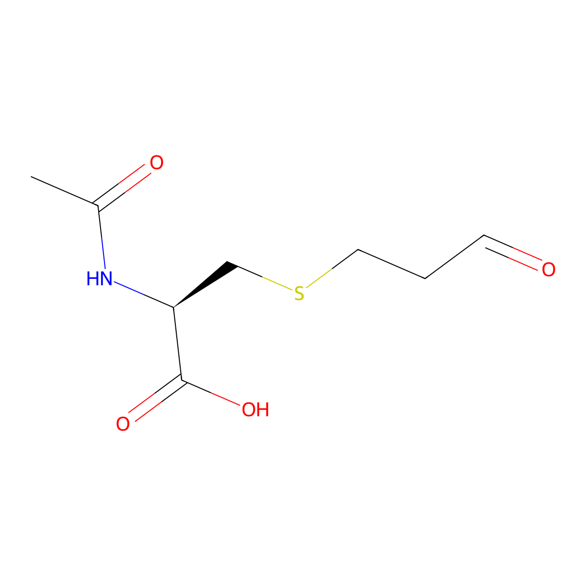 S-(3-oxopropyl)-N-acetylcysteine molecular structure, CAS 140226-30-8