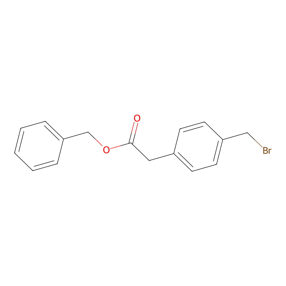 Benzyl 2-(4-(bromomethyl)phenyl)acetate molecular structure, CAS 140233-65-4
