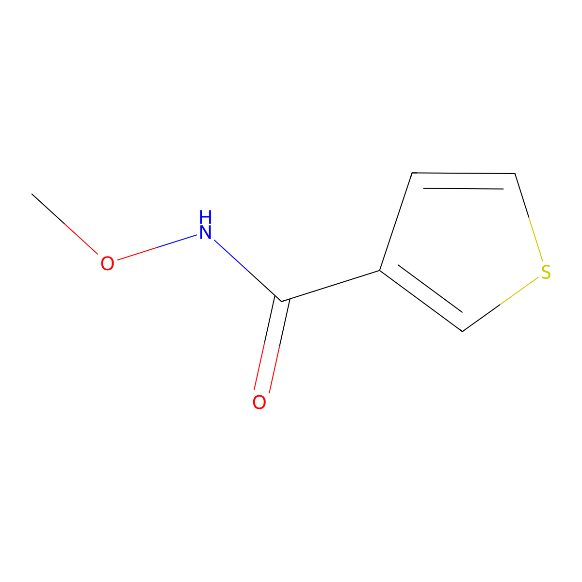 N-Methoxy-3-thiophenecarboxamide molecular structure, CAS 1402345-87-2
