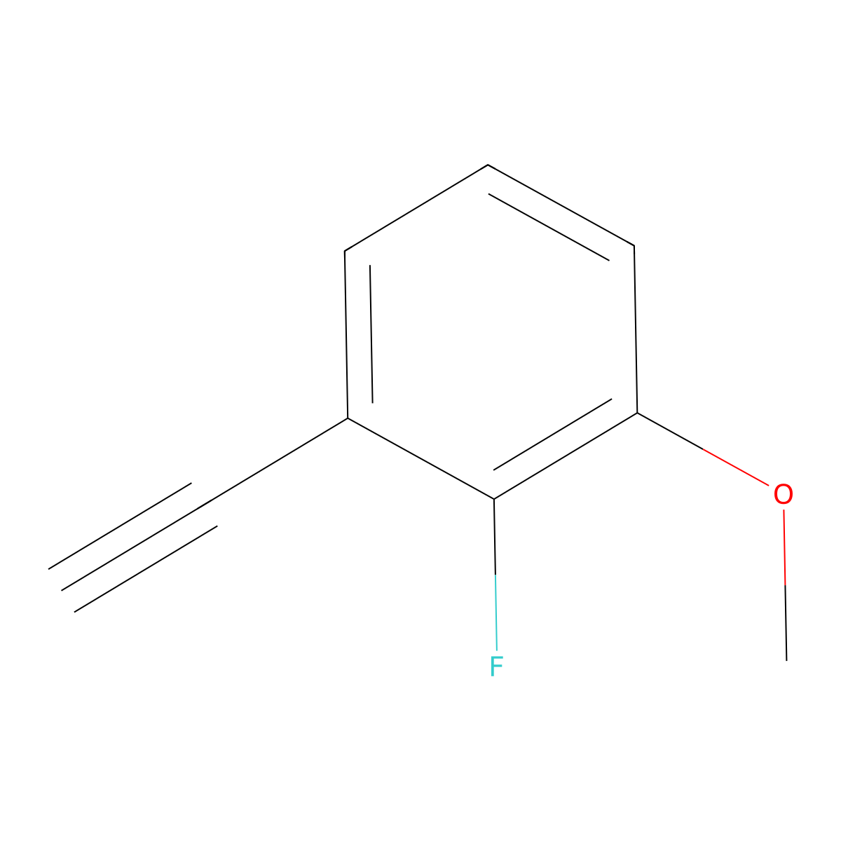 1-Ethynyl-2-fluoro-3-methoxybenzene molecular structure, CAS 1402353-80-3