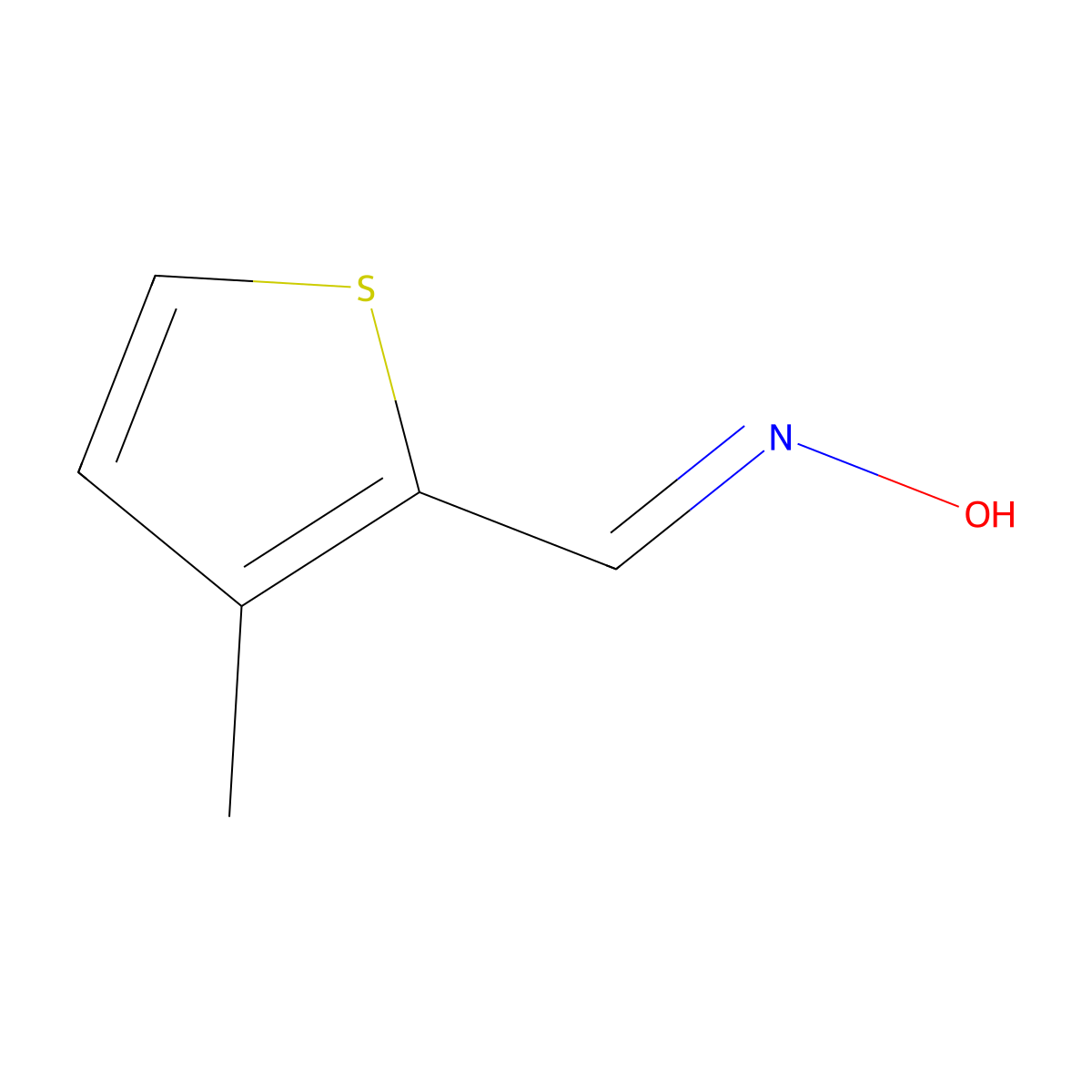 3-Methylthiophene-2-carbaldehyde oxime molecular structure, CAS 1402390-73-1