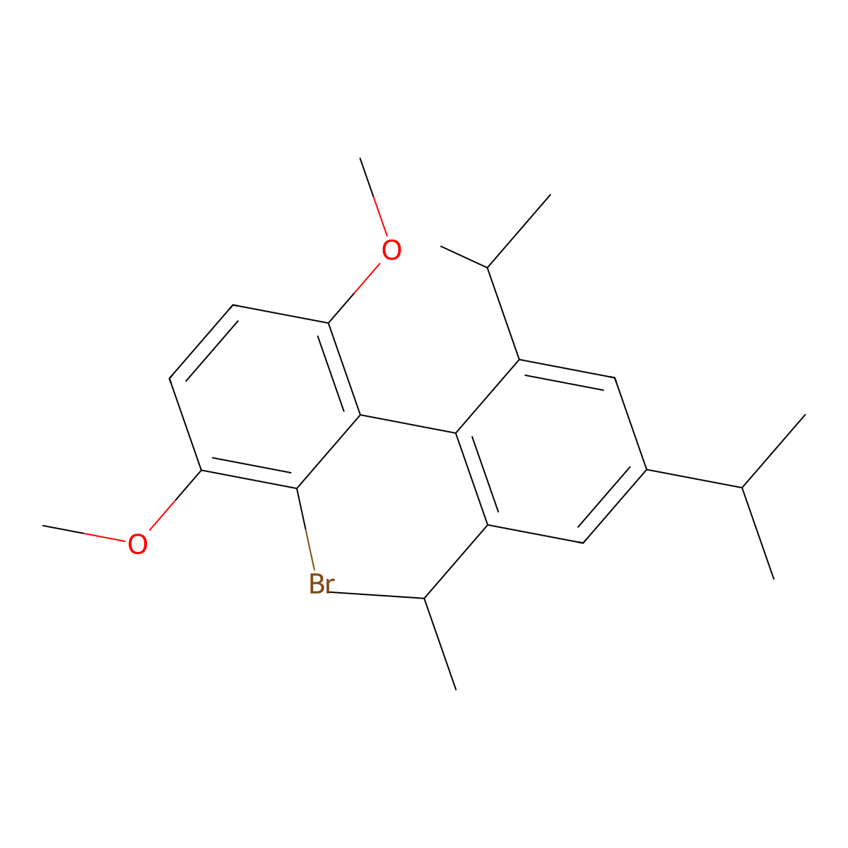 2-Bromo-2',4',6'-triisopropyl-3,6-dimethoxy-1,1'-biphenyl molecular structure, CAS 1402393-56-9