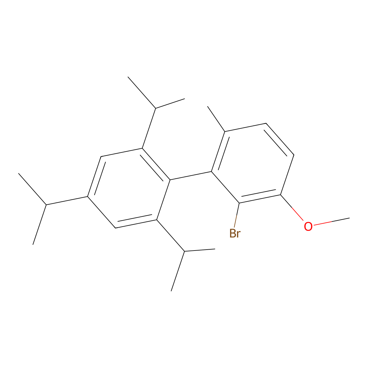 2-Bromo-2',4',6'-triisopropyl-3-methoxy-6-methyl-1,1'-biphenyl molecular structure, CAS 1402393-57-0