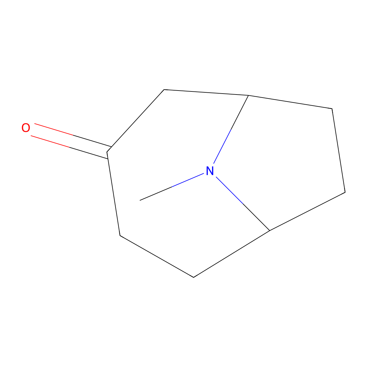 9-Methyl-9-azabicyclo(4.2.1)nonan-3-one molecular structure, CAS 140241-84-5