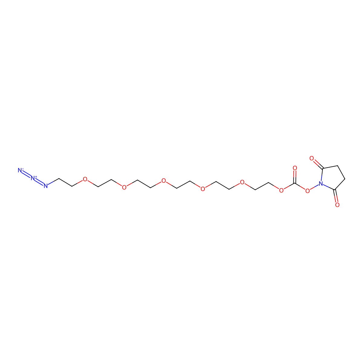 Azido-PEG5-succinimidyl carbonate molecular structure, CAS 1402411-88-4