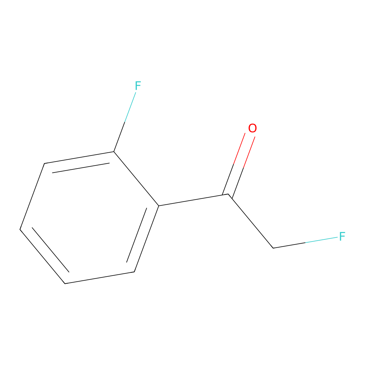 2-Fluoro-1-(2-fluorophenyl)ethan-1-one molecular structure, CAS 1402412-84-3