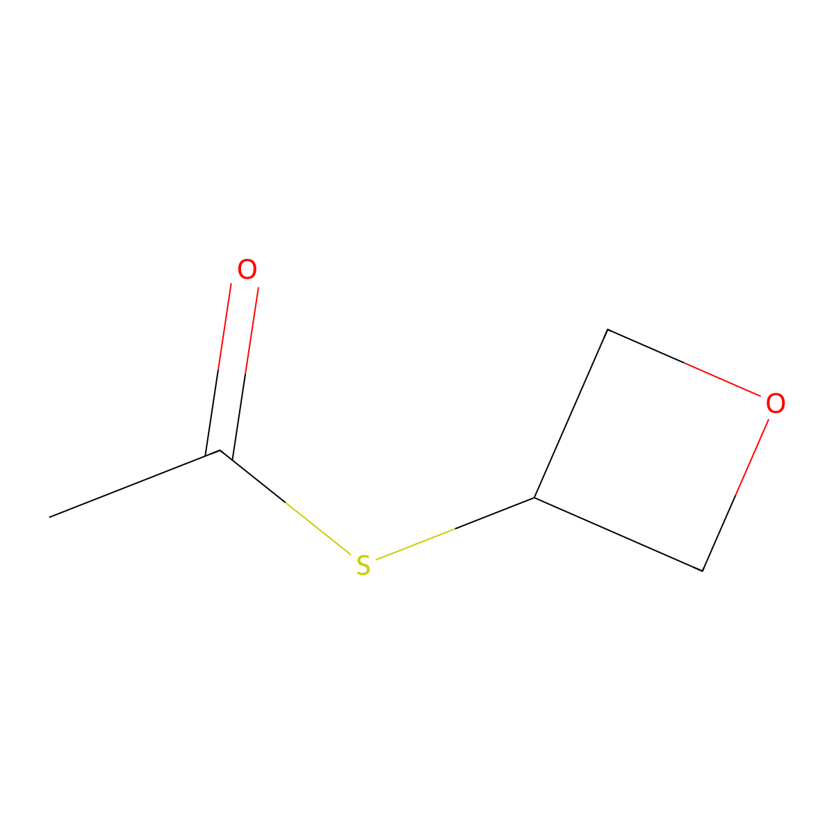 S-(oxetan-3-yl)ethanethioate molecular structure, CAS 1402428-24-3