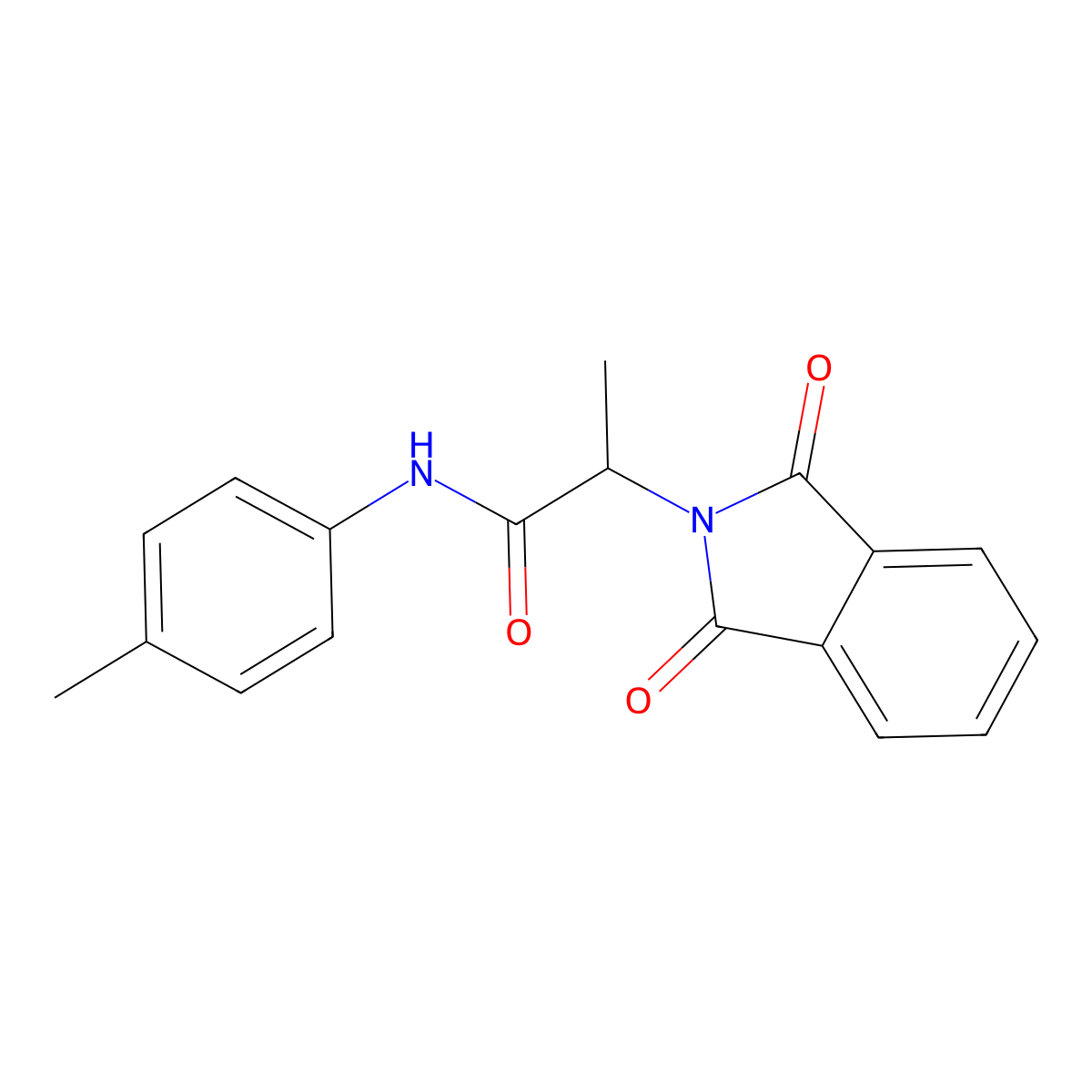 2-(1,3-Dioxo-1,3-dihydro-isoindol-2-yl)-N-p-tolyl-propionamide molecular structure, CAS 140244-40-2