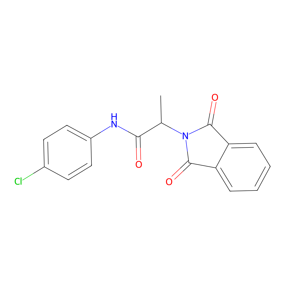 N-(4-Chloro-phenyl)-2-(1,3-dioxo-1,3-dihydro-isoindol-2-yl)-propionamide molecular structure, CAS 140244-41-3