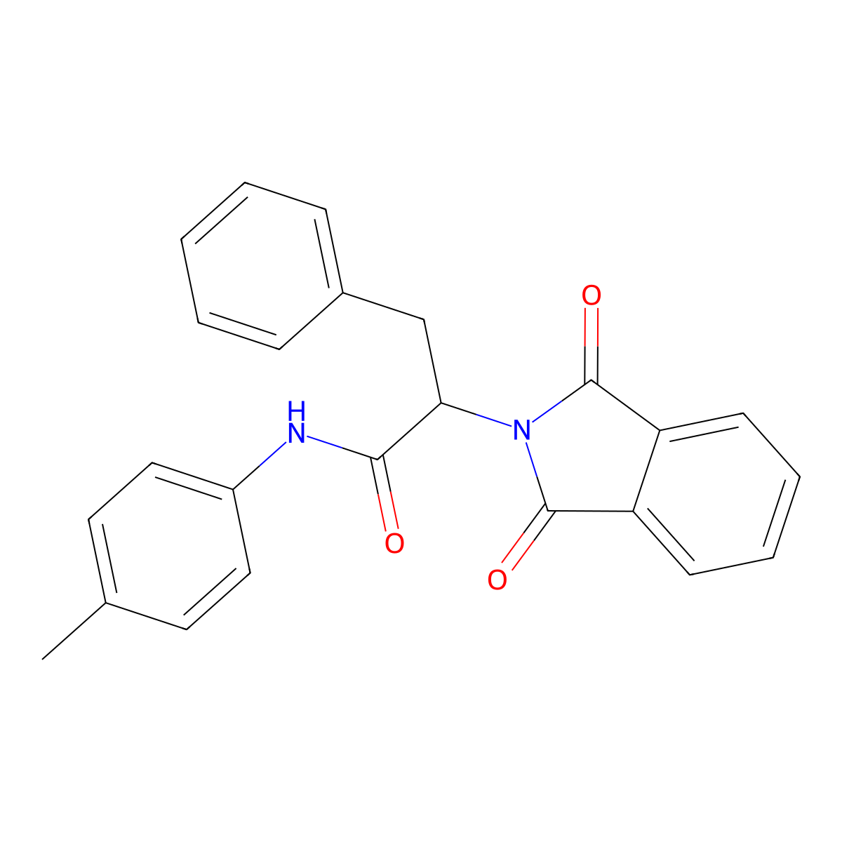2-(1,3-dioxo-1,3-dihydro-2H-isoindol-2-yl)-N-(4-methylphenyl)-3-phenylpropanamide molecular structure, CAS 140244-45-7