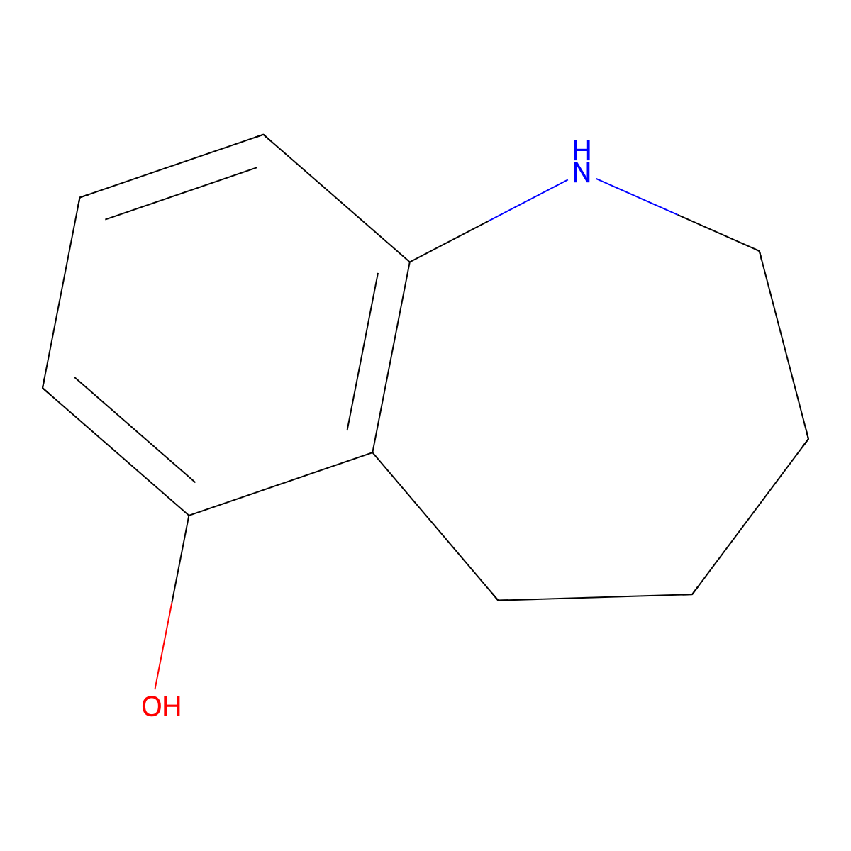 2,3,4,5-tetrahydro-1H-benzo[b]azepin-6-ol molecular structure, CAS 140244-76-4