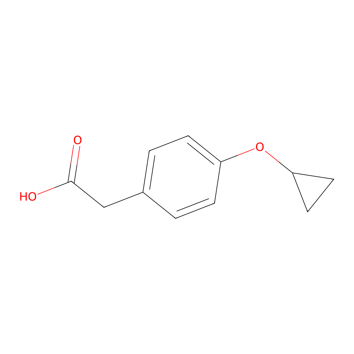 2-(4-Cyclopropoxyphenyl)acetic acid molecular structure, CAS 1402446-11-0