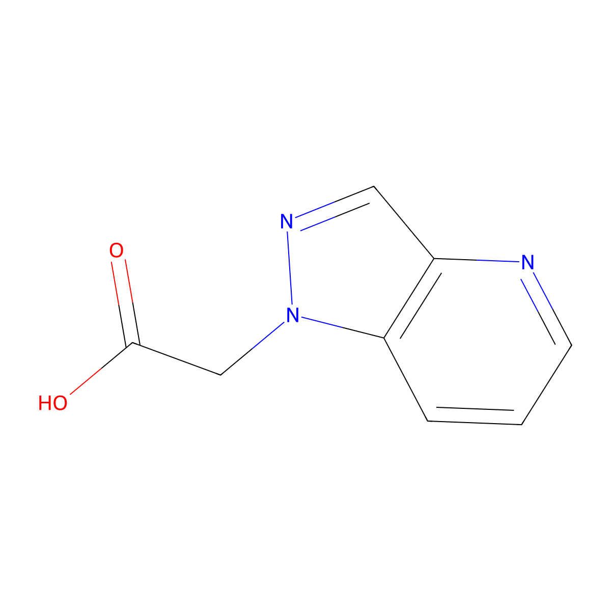 1H-Pyrazolo[4,3-b]pyridin-1-ylacetic acid molecular structure, CAS 1402446-36-9