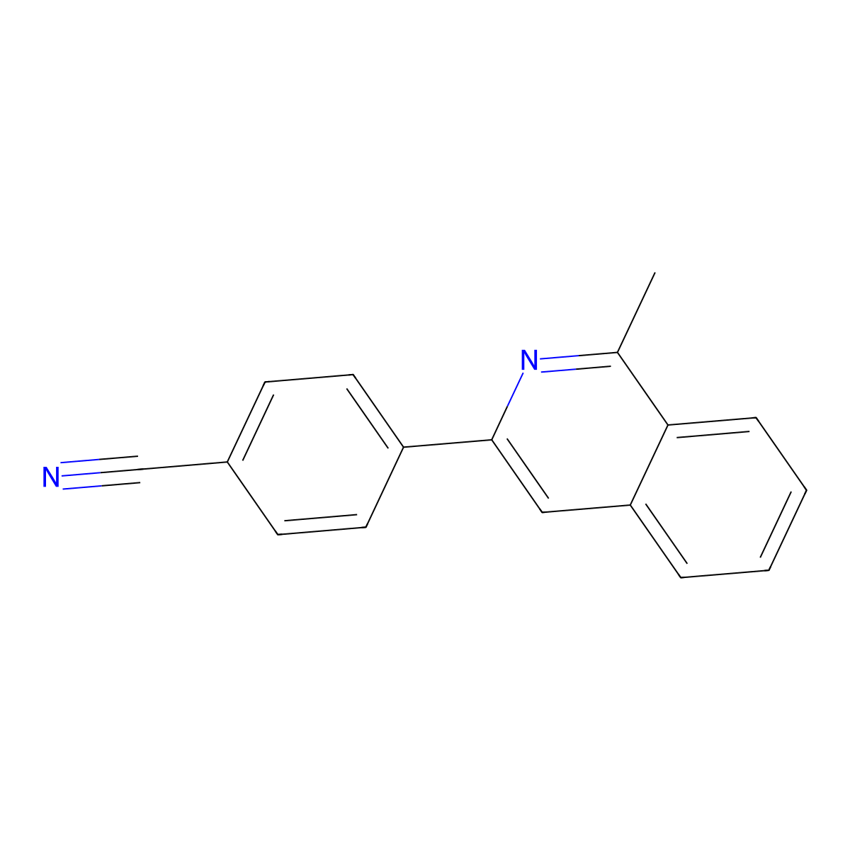 4-(1-Methylisoquinolin-3-yl)benzonitrile molecular structure, CAS 1402452-28-1