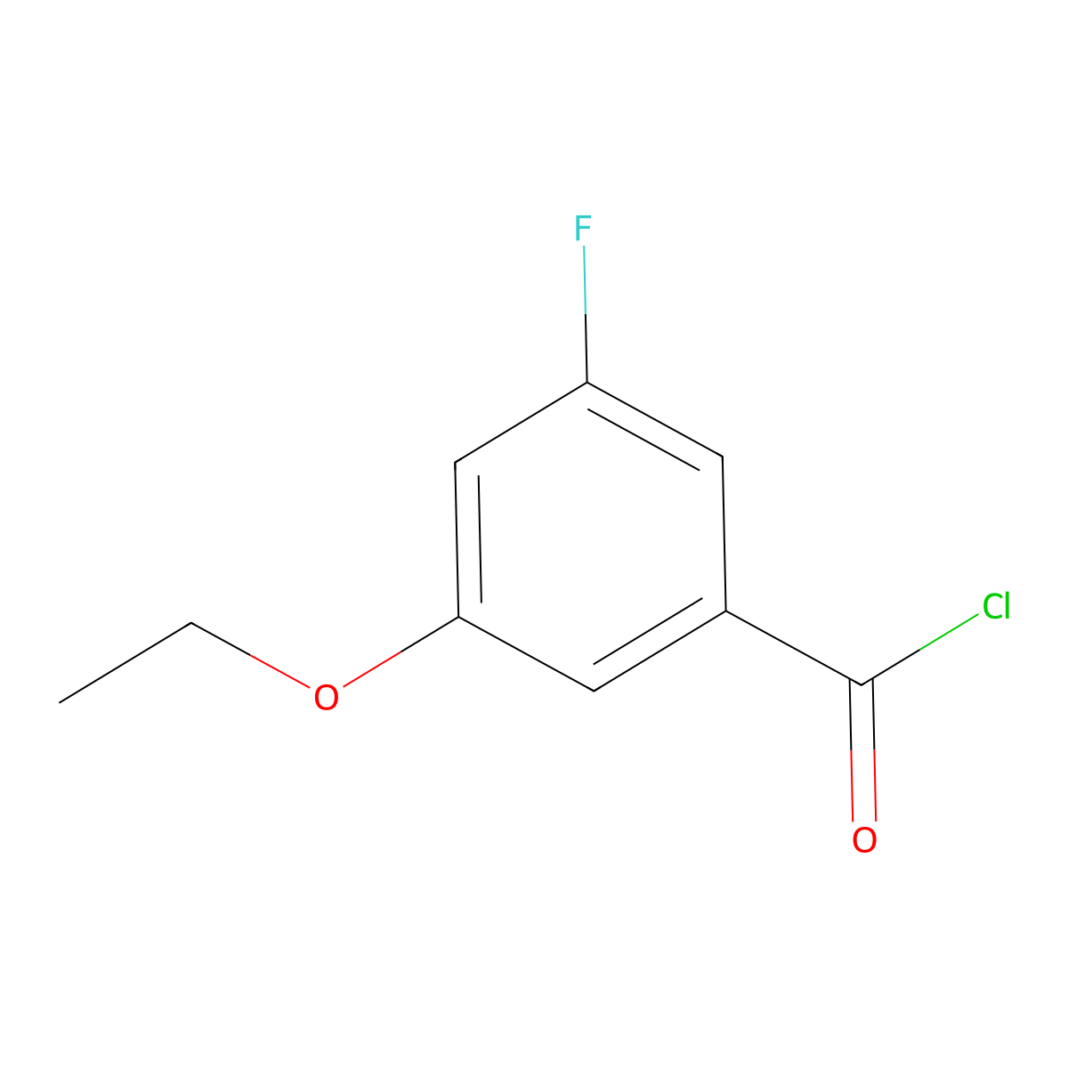 3-Ethoxy-5-fluorobenzoyl chloride molecular structure, CAS 1402454-27-6